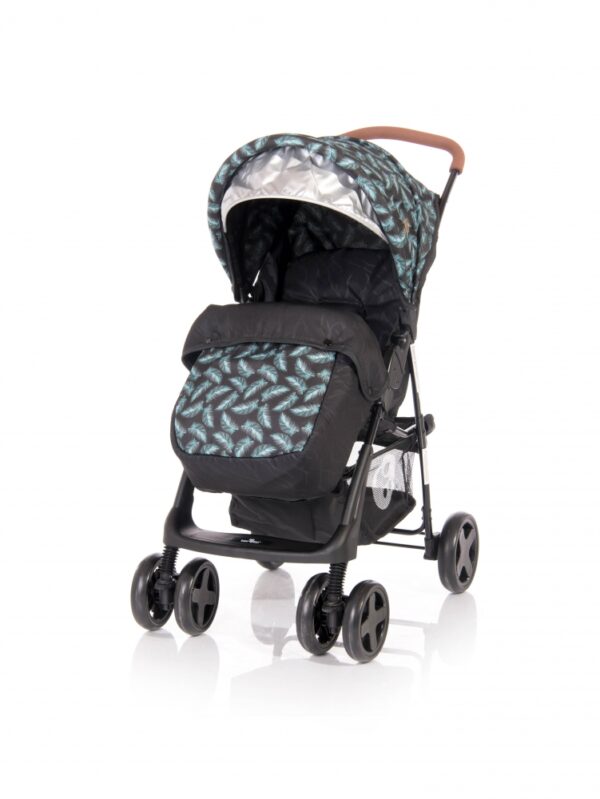 Carucior sport Terra cu husa de picioare Black Leaves