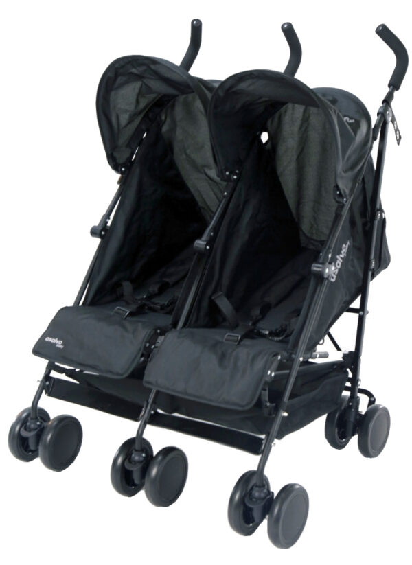 Carucior sport pentru gemeni Asalvo Double River Black