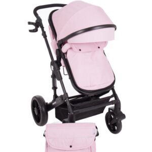 Carucior transformabil 2 in 1 Darling Pink Black Ribbon