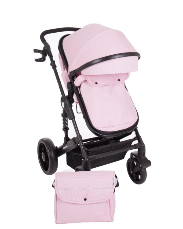 Carucior transformabil 2 in 1 Darling Pink Black Ribbon