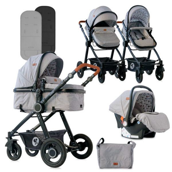 Carucior transformabil 3 in 1 Alexa Dark Grey Lighthouse