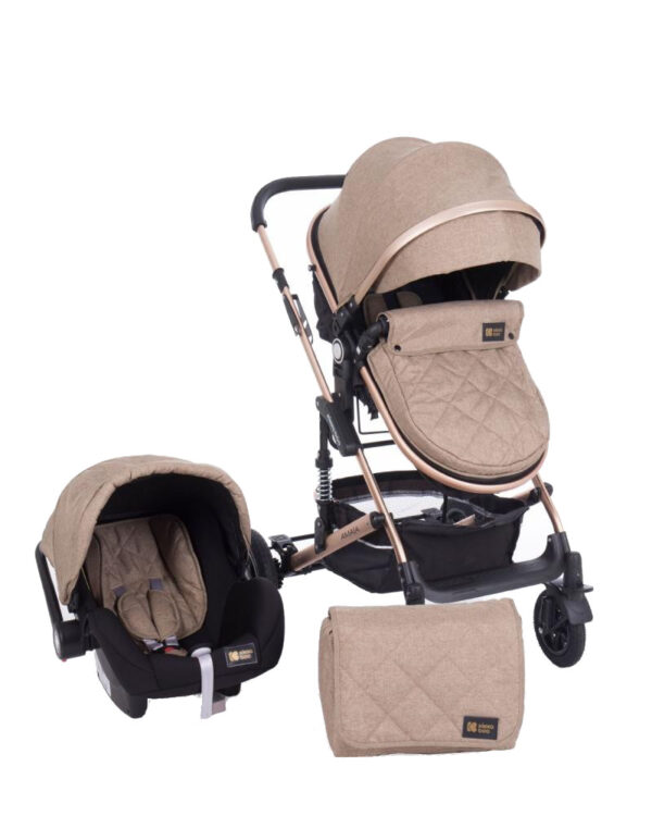 Carucior transformabil KikkaBoo 3 in 1 Amaia Beige