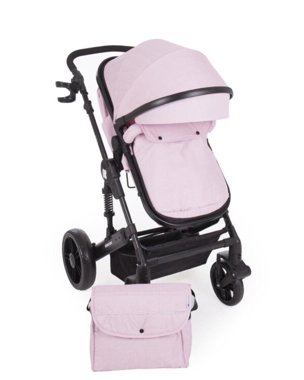 Carucior transformabil 3 in 1 Darling Pink Black Ribbon