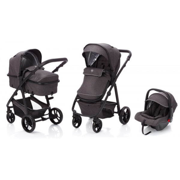 Carucior transformabil 3 in 1 Panther grey melange Fillikid