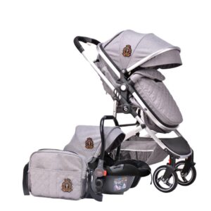 Carucior transformabil KikkaBoo 3 in 1 Tiara Grey