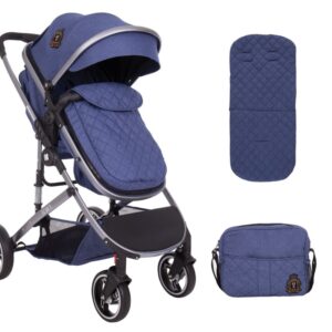 Carucior transformabil KikkaBoo 2 in 1 Tiara Dark Blue