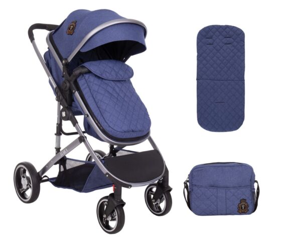 Carucior transformabil KikkaBoo 2 in 1 Tiara Dark Blue