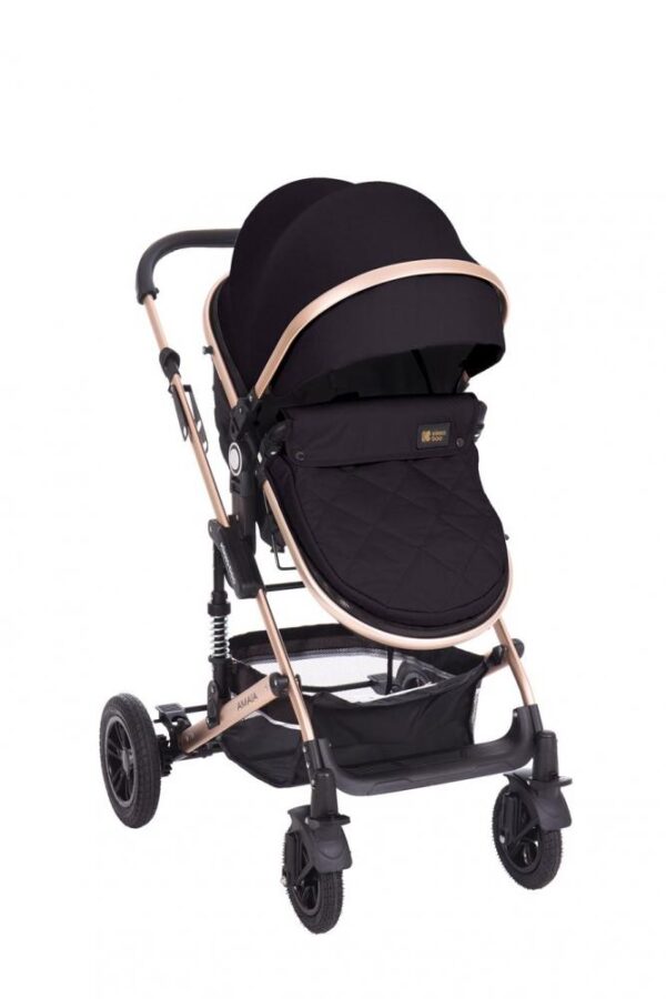 Carucior transformabil KikkaBoo 3 in 1 Amaia All Black