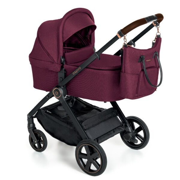 Carucior cadru negru 2 in 1 Espiro Only 02 Maroon Holiday 2020