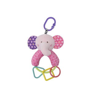 Jucarie de plus 20 cm cu forme geometrice zornaitoare 0 luni+ elefant