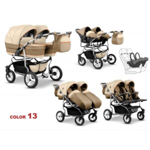 Carucior 3 in 1 pentru gemeni Mikado Twin T-13