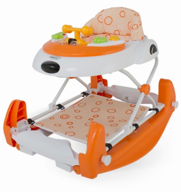 Premergator 2 in 1 cu balansoar Swing Portocaliu