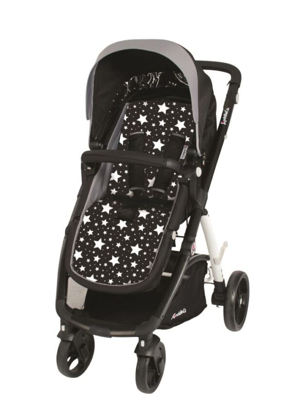 Saltea carucior Comfi Cush Black and White Stars