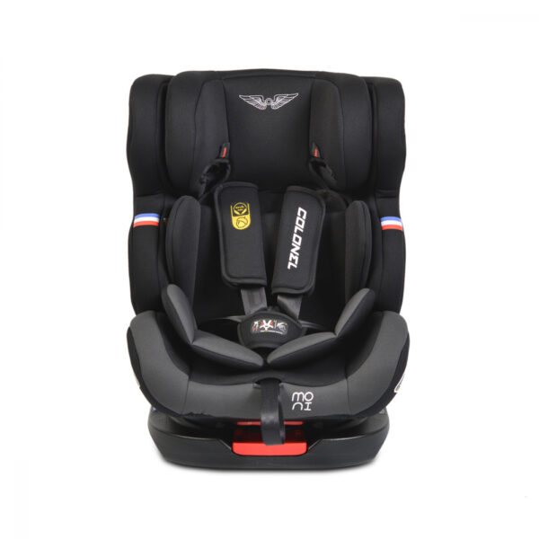 Saun auto rotativ Moni 0-36 kg Colonel dark grey cu isofix