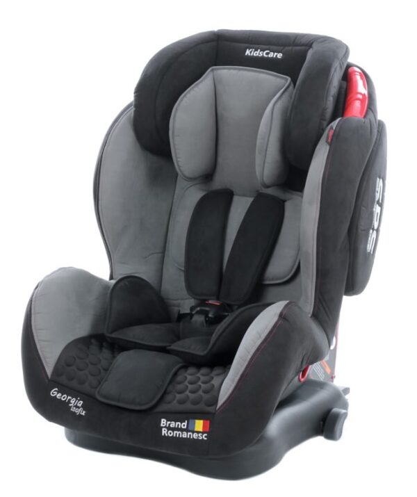 Scaun auto Georgia cu Isofix si Top Tether Gri KidsCare