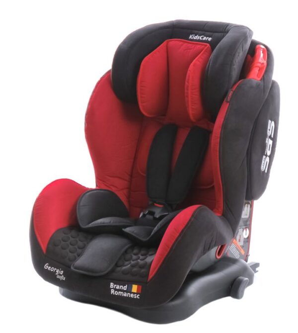 Scaun auto Georgia cu Isofix si Top Tether Rosu KidsCare