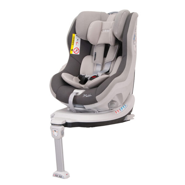 Scaun auto MOKKA rotativ 360 grade cu ISOFIX 0-18 kg Gri Coletto