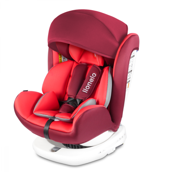 Scaun auto Bastiaan rotativ 360 grade cu Isofix 0-36 kg Red