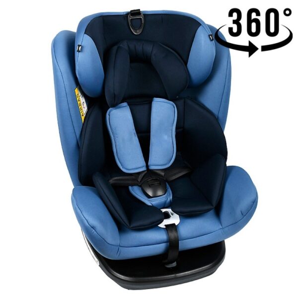 Scaun auto Tweety Blue cu isofix rotativ 360 grade Crocodile 0-36 kg baza neagra