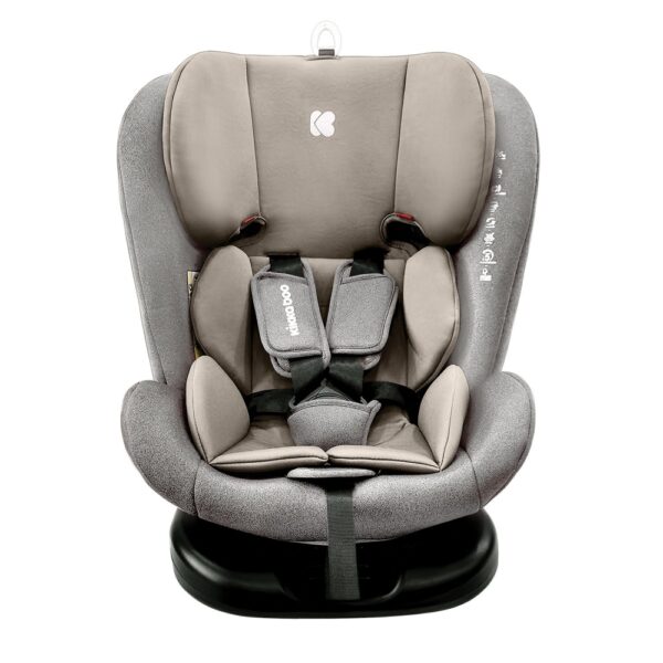 Scaun auto cu isofix 0-1-2-3 (0-36 kg) KikkaBoo Cruz 2020 Light Grey