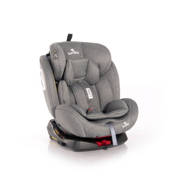 Scaun auto cu isofix Lyra rotativ 360 grade 0-36 kg Grey