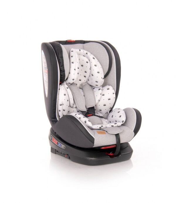 Scaun auto cu isofix Nebula rotativ 360 grade 0-36 kg grey crowns