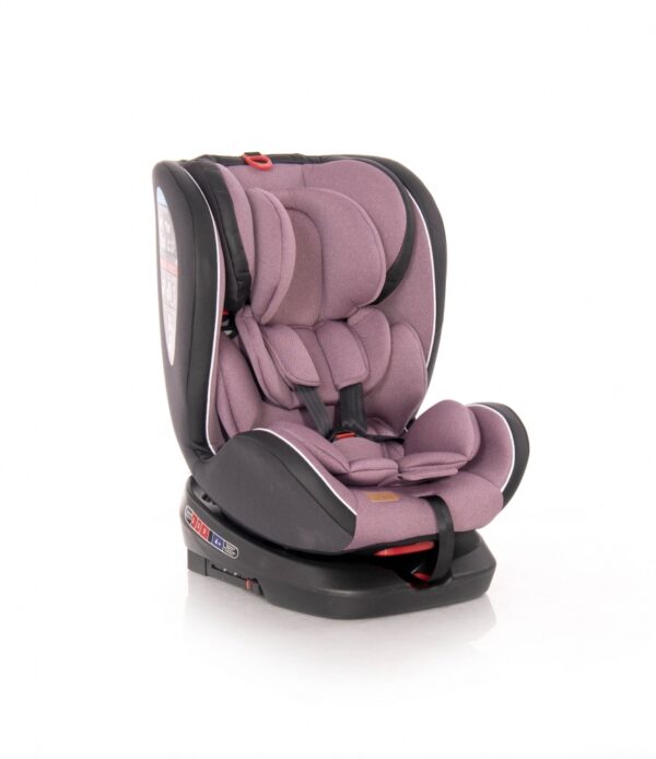 Scaun auto cu isofix Nebula rotativ 360 grade 0-36 kg pink