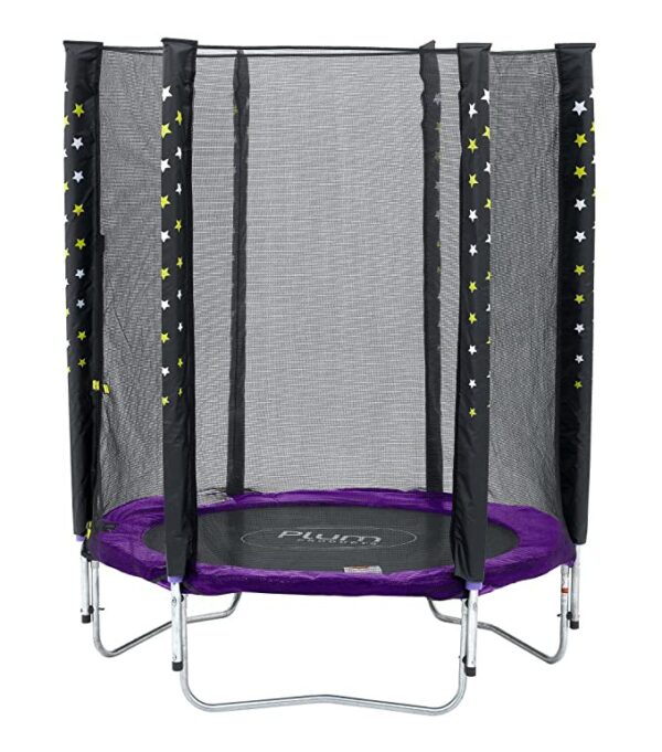 Set trambulina cu plasa de protectie Junior 140 cm Plum