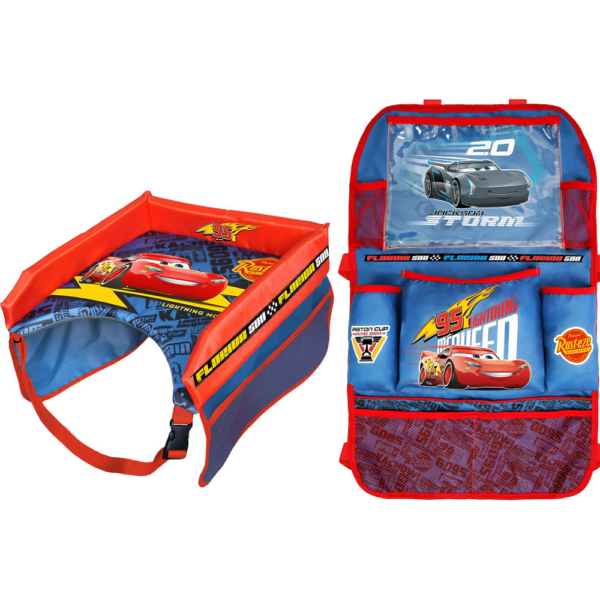 Set masuta calatorie si organizator auto si carucior Cars Seven