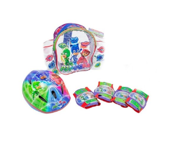 Set protectii Saica casca genuchiere si cotiere Eroi in Pijamale PJ Masks