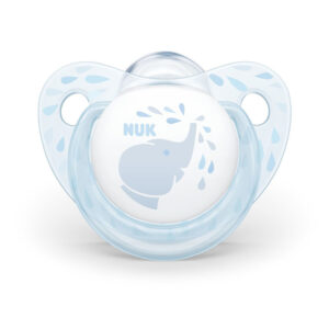 Suzeta Nuk Baby blue silicon M1 elefant 0-6 luni