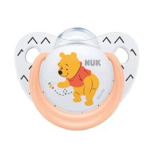 Suzeta Nuk Disney Winnie silicon M1 orange 0-6 luni