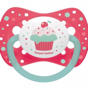 Suzeta silicon simetrica 0-6 m Cupcake roz