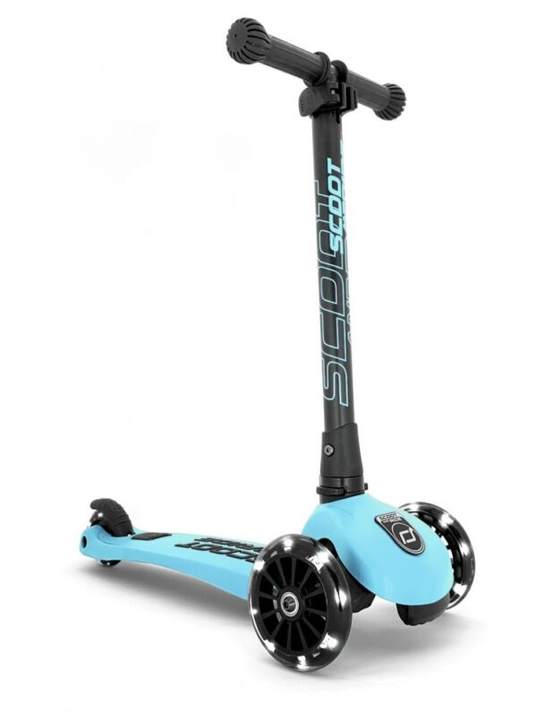 Trotineta copii pliabila cu roti luminoase Scoot  Ride HighwayKick 3 Blueberry