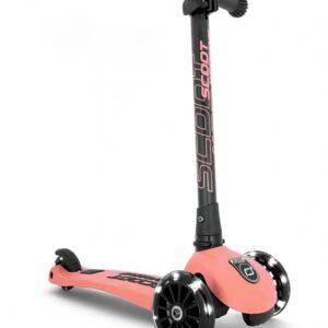 Trotineta copii pliabila cu roti luminoase Scoot  Ride HighwayKick 3 Peach