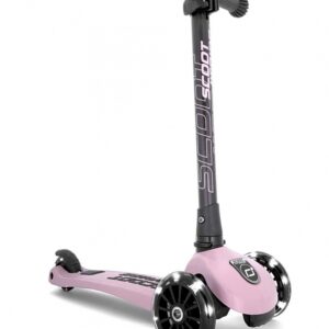 Trotineta copii pliabila cu roti luminoase Scoot  Ride HighwayKick 3 Rose