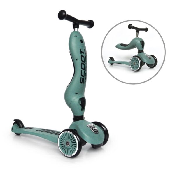 Trotineta copii transformabila 2 in 1 Scoot  Ride HighwayKick 1 Forest