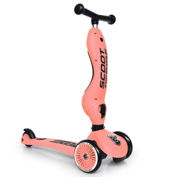 Trotineta copii transformabila 2in1 Scoot  Ride HighwayKick 1 Peach