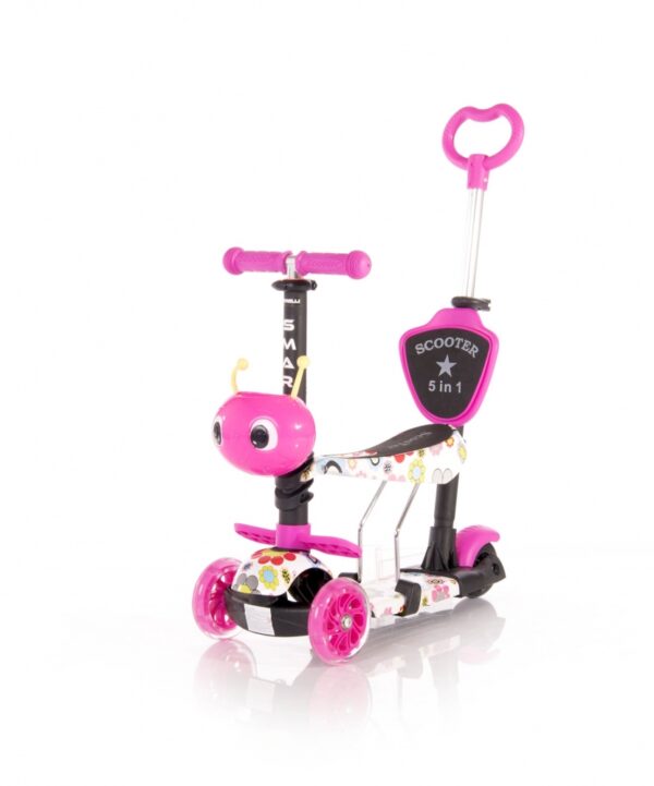 Trotineta pentru copii Smart Plus Pink Flowers