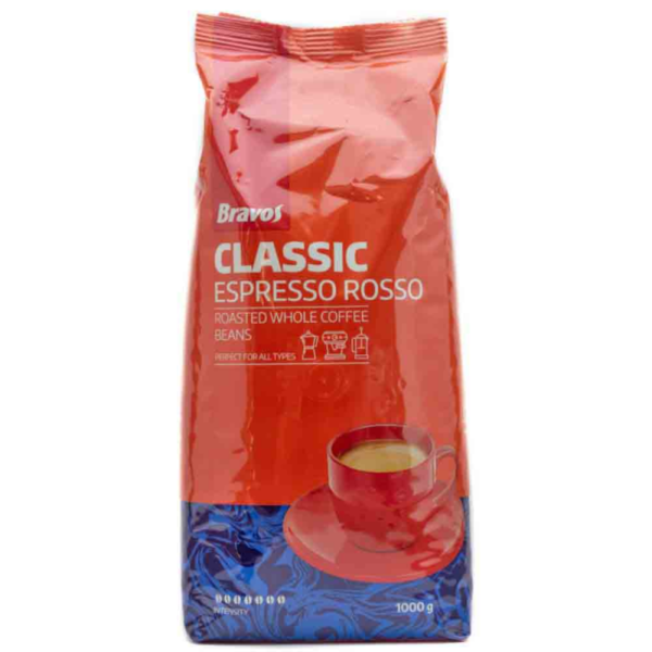 Cafea Boabe Bravos Classic Espresso Rosso, 1000 g