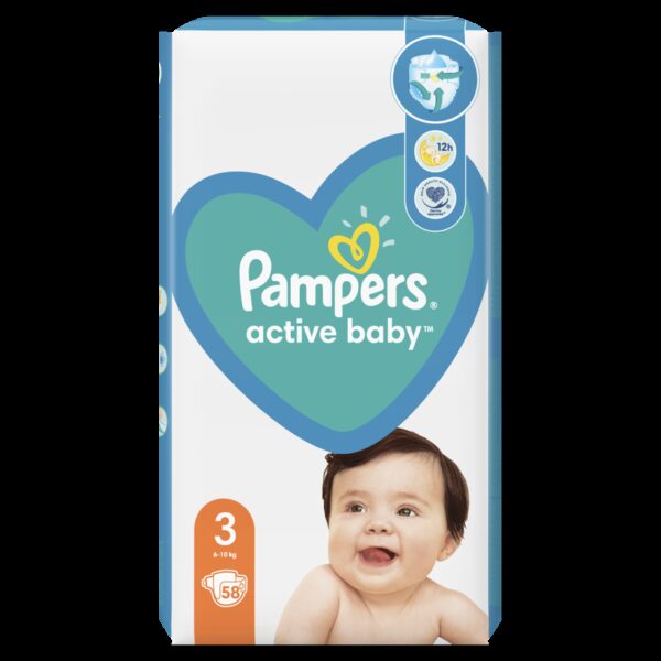 PAMPERS ACTIVE BABY 6-10KG 58 BUCATI MARIMEA 3