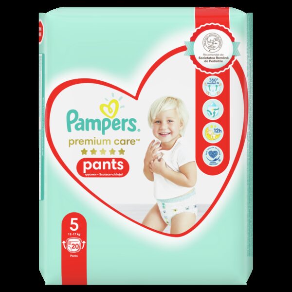 PAMPERS PREMIUM CARE 5 PANTS 12-17KG 20 BUCATI