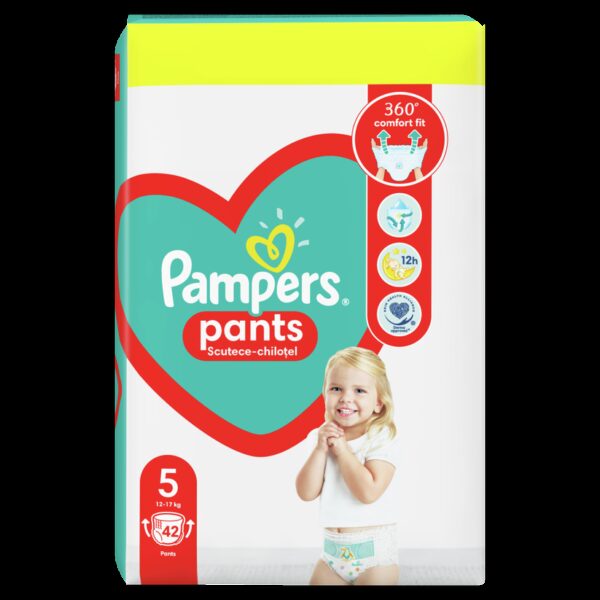 PAMPERS PANTS BABY MAXI PACK 5 JUNIOR 12-17KG 42 BUCATI