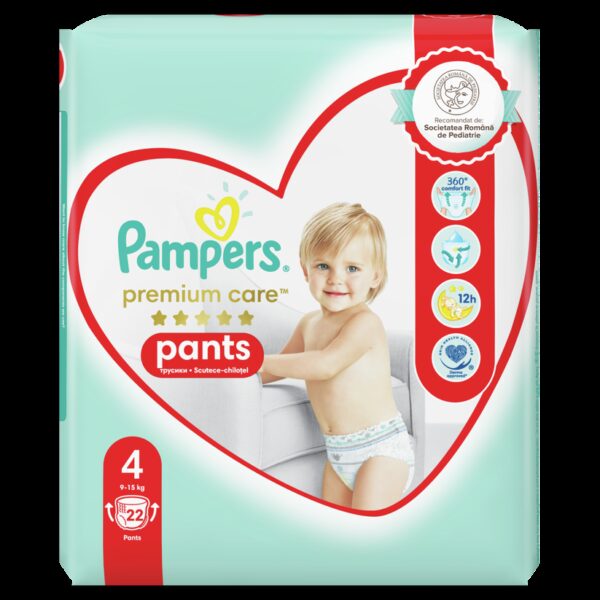 PAMPERS PREMIUM CARE 4 PANTS 9-15KG 22 BUCATI