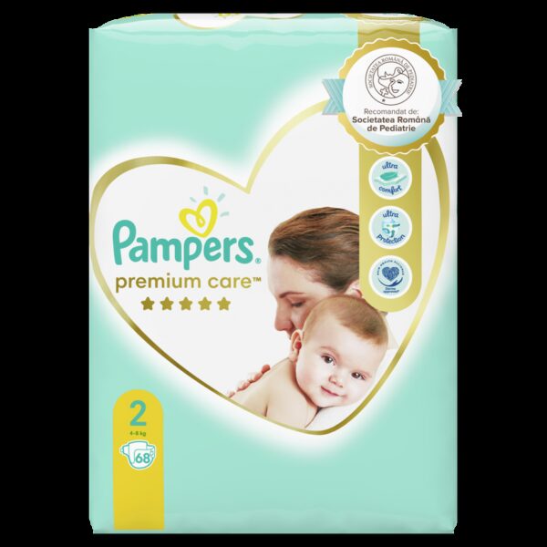 PAMPERS PREMIUM CARE 2 4-8KG 68 BUCATI MARIMEA 2