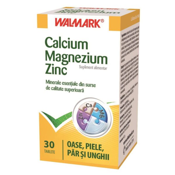 WALMARK CALCIU MAGNEZIU ZINC 30 TABLETE