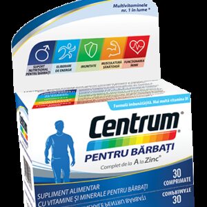 CENTRUM BARBATI A-ZINC 30 COMPRIMATE