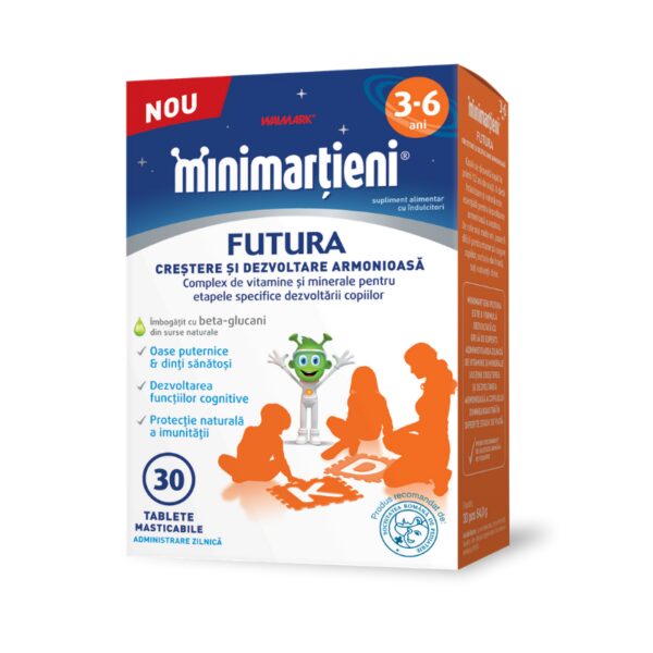 MINIMARTIENI FUTURA 3-6 ANI 30 TABLETE MASTICABILE