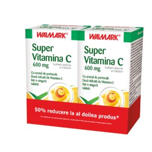 SUPER VITAMINA C 600MG X 30 TABLETE + 30 TABLETE 50% REDUCERE DIN AL 2LEA PRODUS