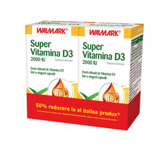 SUPER VITAMINA D3 2000UI X 60 CAPSULE 1+1 50% REDUCERE LA AL 2-LEA PRODUS